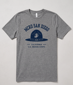 United States Marine Corps MCRD San Diego Campaign Cover T-Shirt - Dark Heather Gray