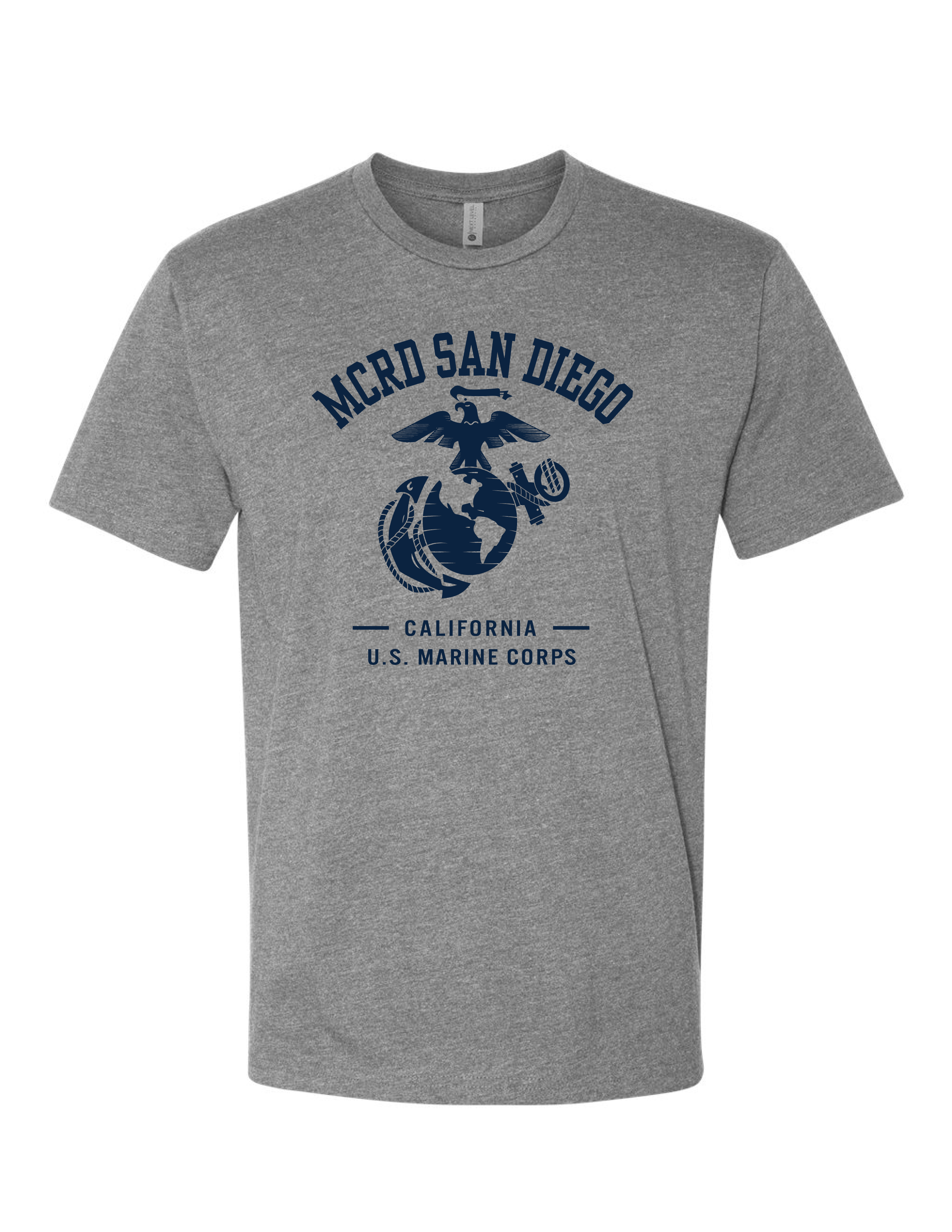 United States Marine Corps MCRD San Diego EGA T-Shirt - Dark Heather Gray