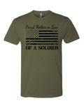 Proud Mother in Law of a Soldier Flag T-Shirt (Military Green)