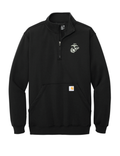 U.S. Marine Corps Carhartt Midweight 1/4-Zip Mock Neck Sweatshirt Pullover (Black)