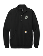 U.S. Marine Corps Carhartt Midweight 1/4-Zip Mock Neck Sweatshirt Pullover (Black)