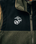 U.S. Marine Corps CornerStone Fleece Overlay Vest (Tundra Green/Black)