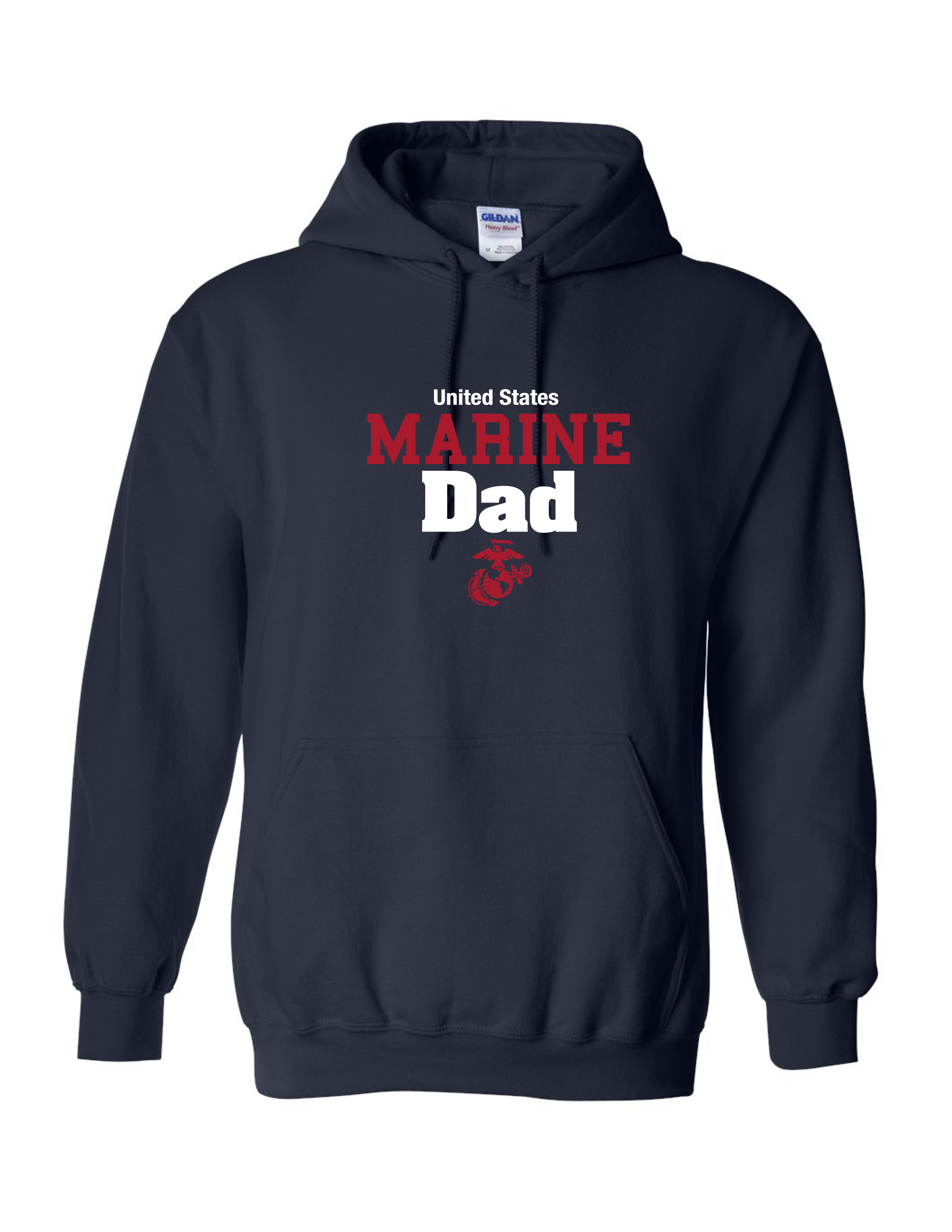 United States Marine Dad Hoodie - Navy