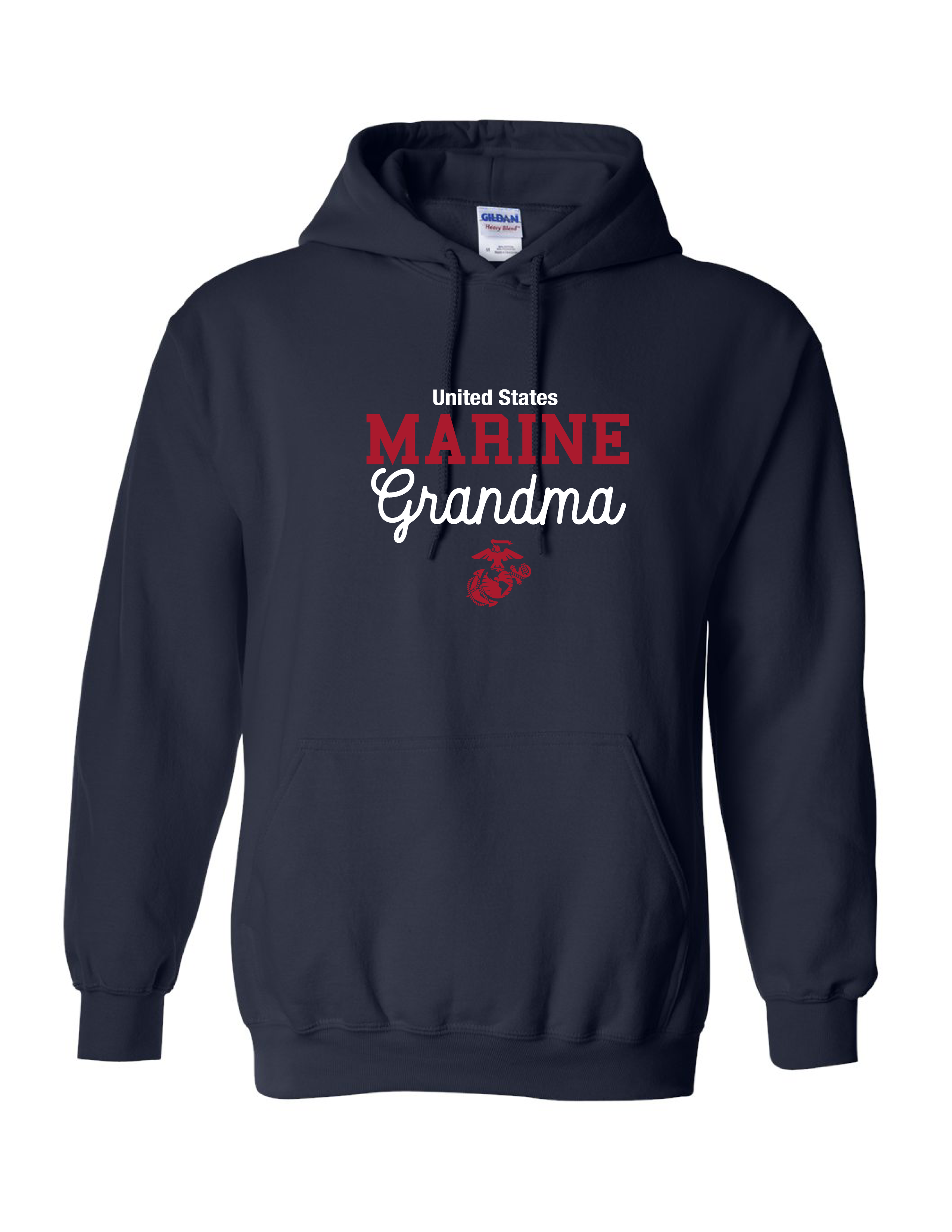 United States Marine Grandma Hoodie - Navy