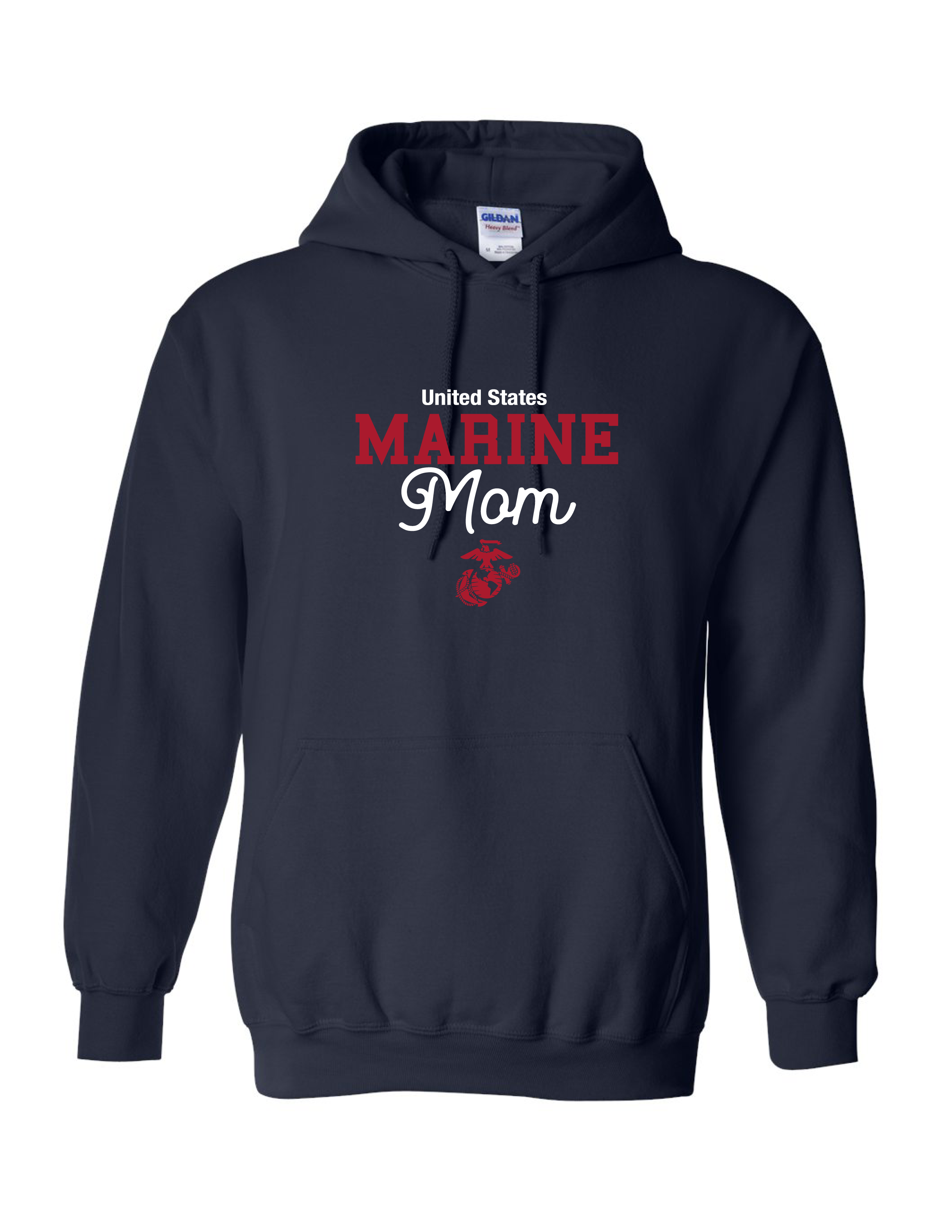 United States Marine Mom Hoodie - Navy