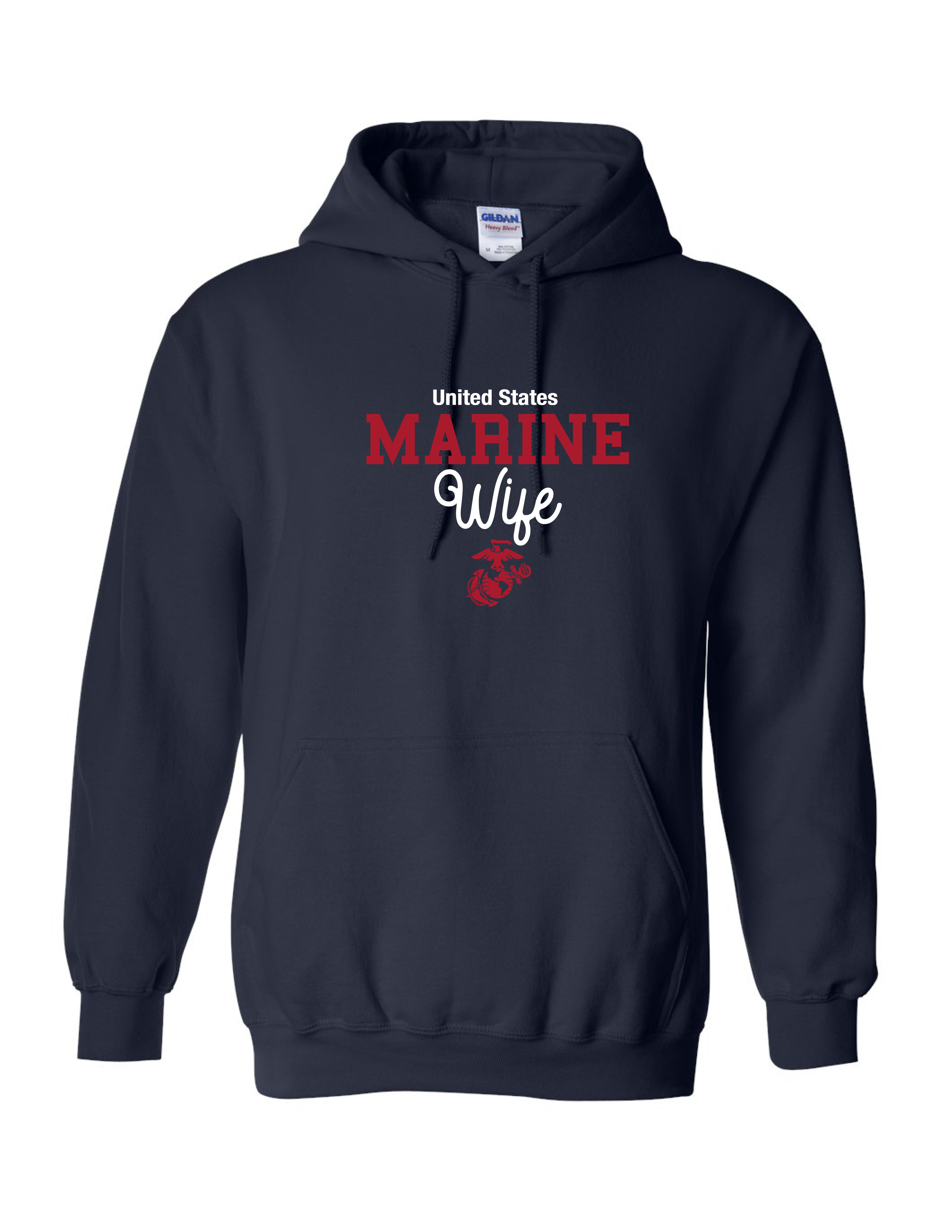 United States Marine Wife Hoodie - Navy