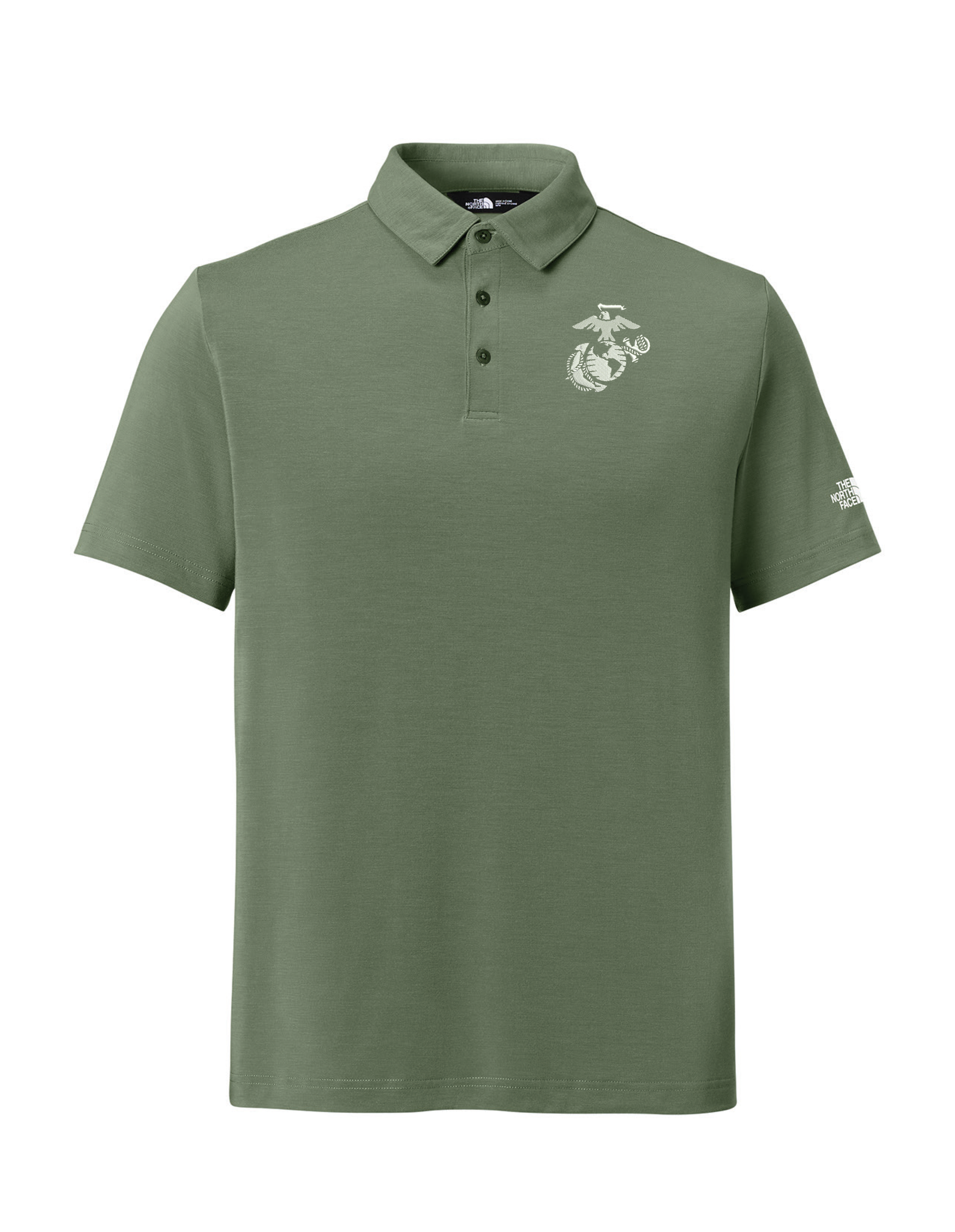 U.S. Marine Corps The North Face Canyon Crest Polo (Bark Mist Green)