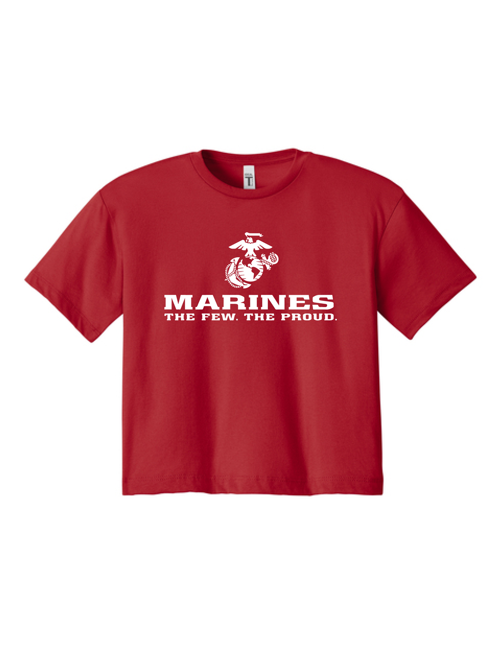 U.S. Marine Corps The Few The Proud Ladies Crop Top - Red