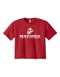 U.S. Marine Corps The Few The Proud Ladies Crop Top - Red