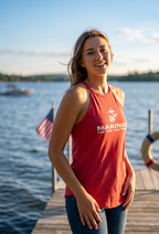U.S. Marine Corps The Few The Proud Ladies Tank Top - Red Frost