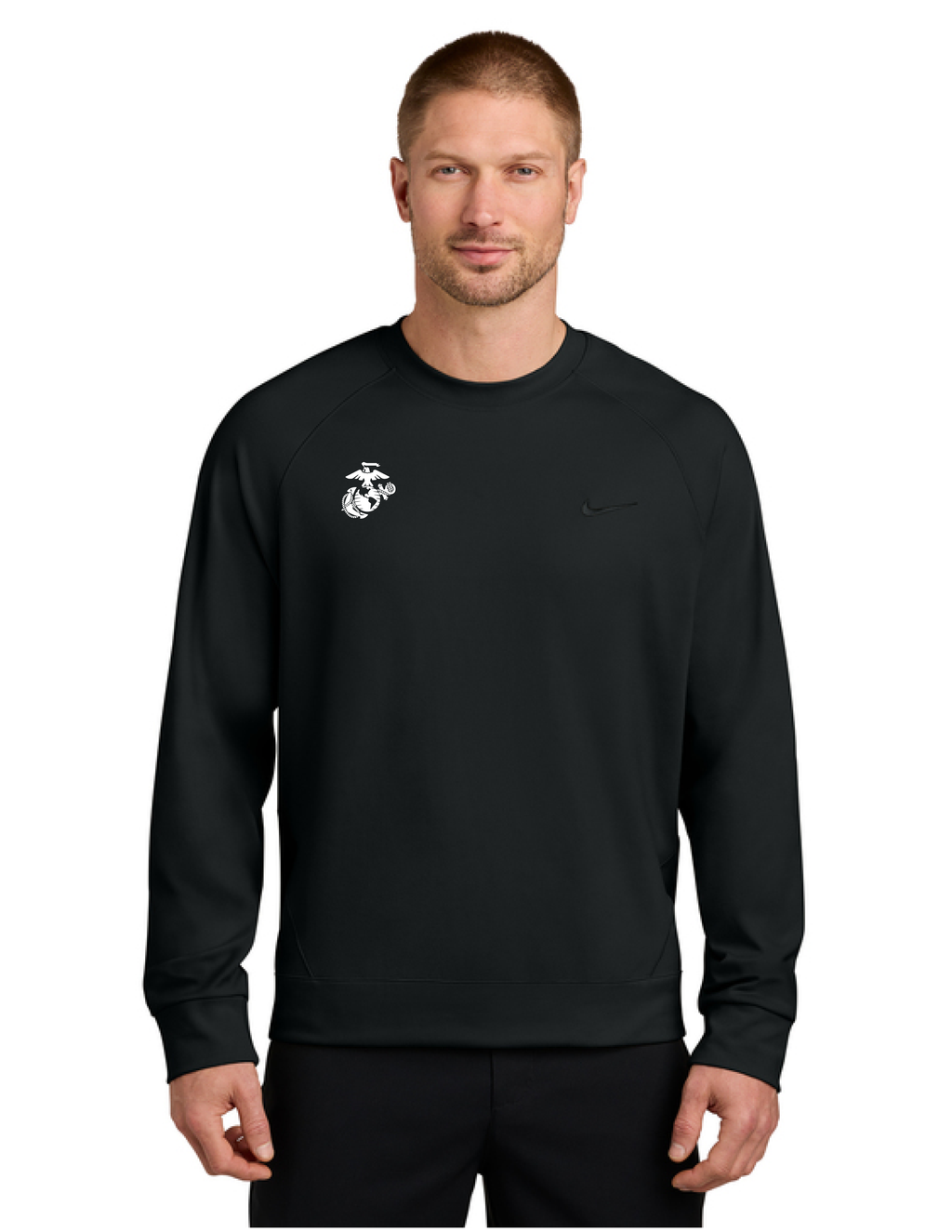 U.S. Marine Corps Nike Dri-FIT Primary Crewneck Sweatshirt (Black)