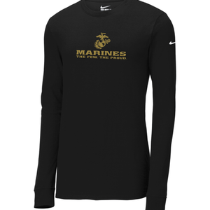 U.S. Marine Corps Nike Dri-Fit Performance Long Sleeve Shirt (Black)