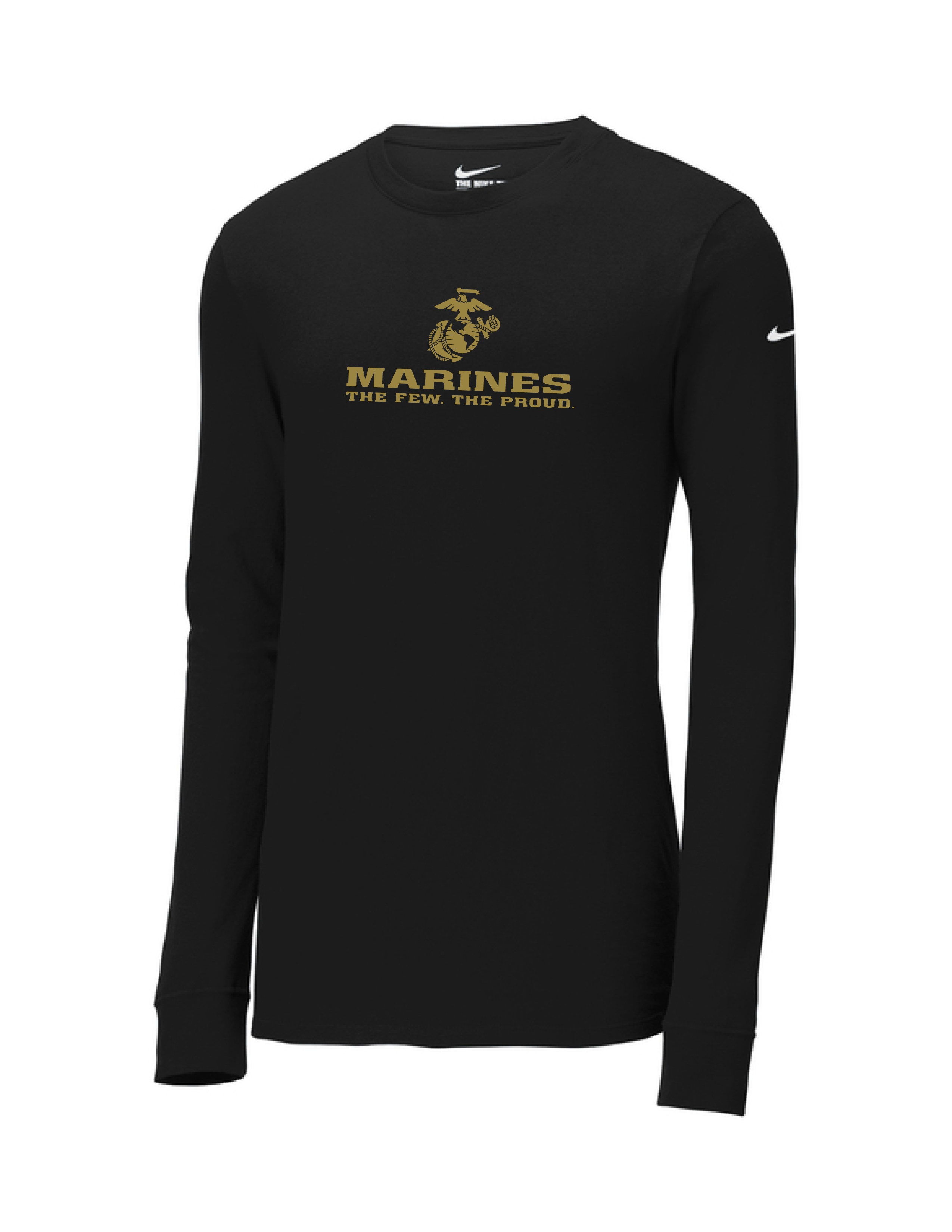 U.S. Marine Corps Nike Dri-Fit Performance Long Sleeve Shirt (Black)
