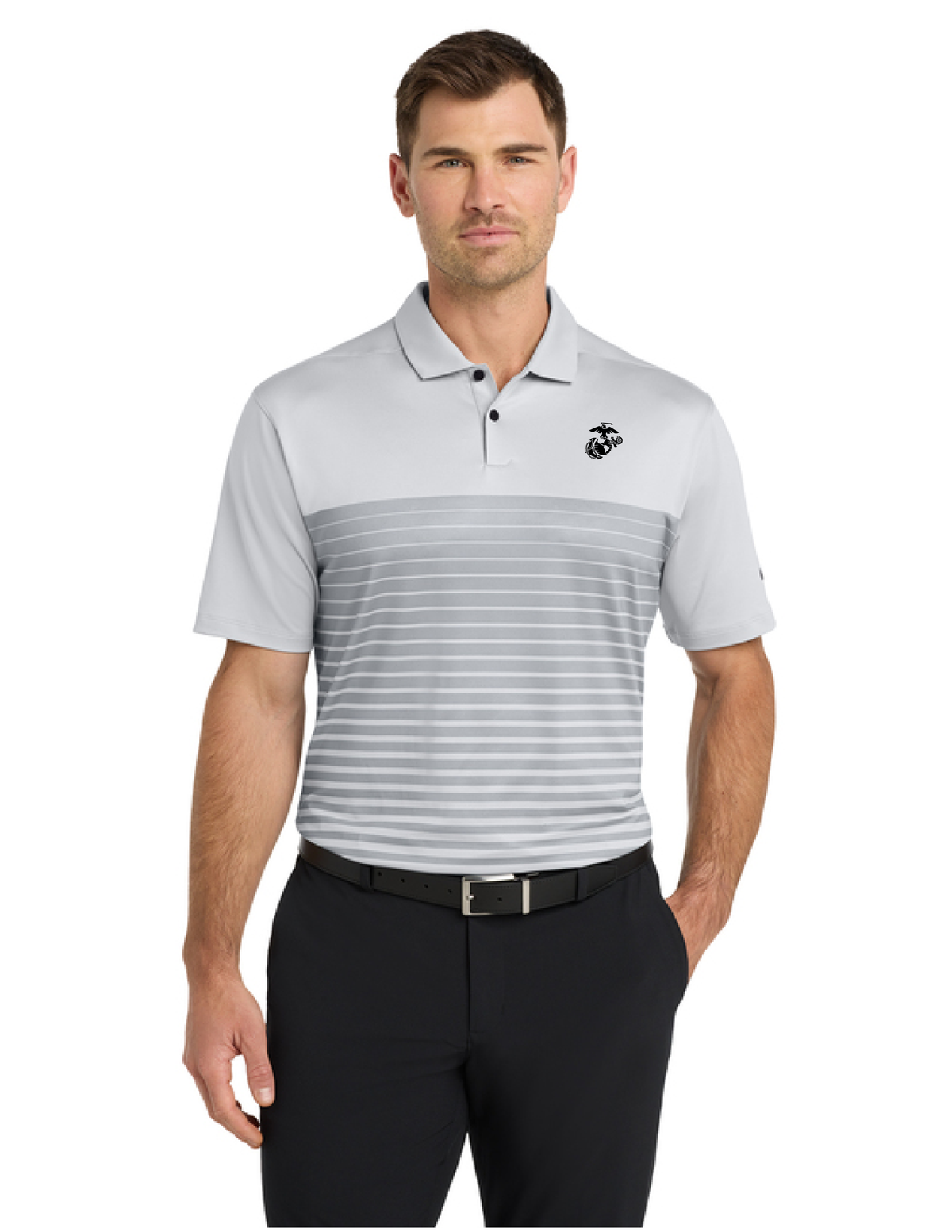 U.S. Marine Corps Nike Dri-FIT Vapor Block Polo (Wolf Grey)
