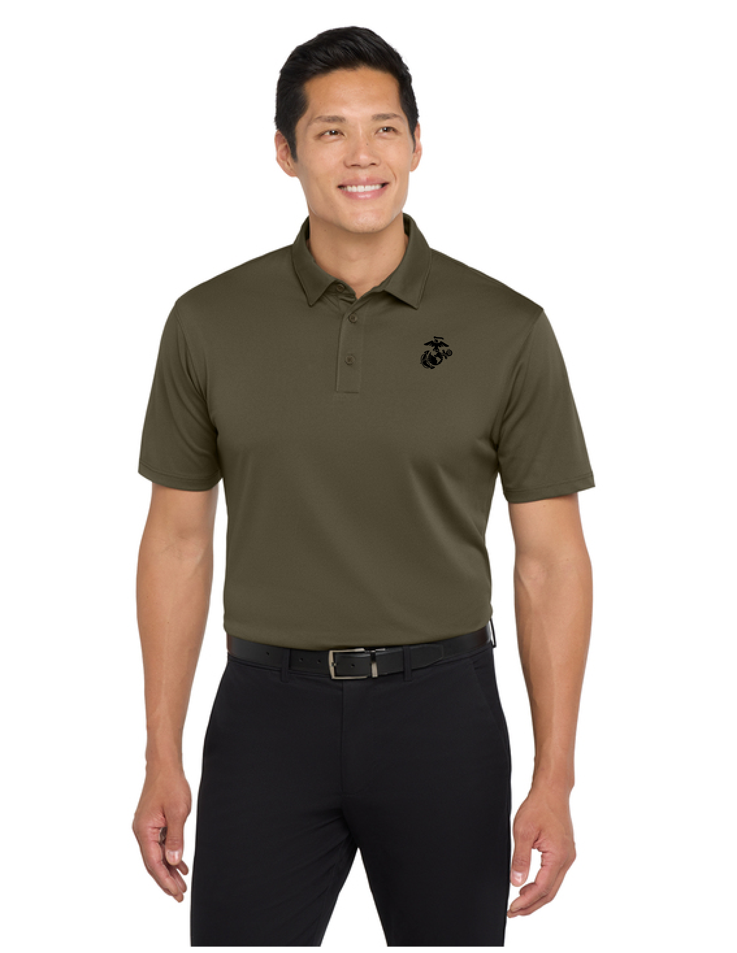 U.S. Marine Corps UV Choice Pique Polo (Deep Olive)