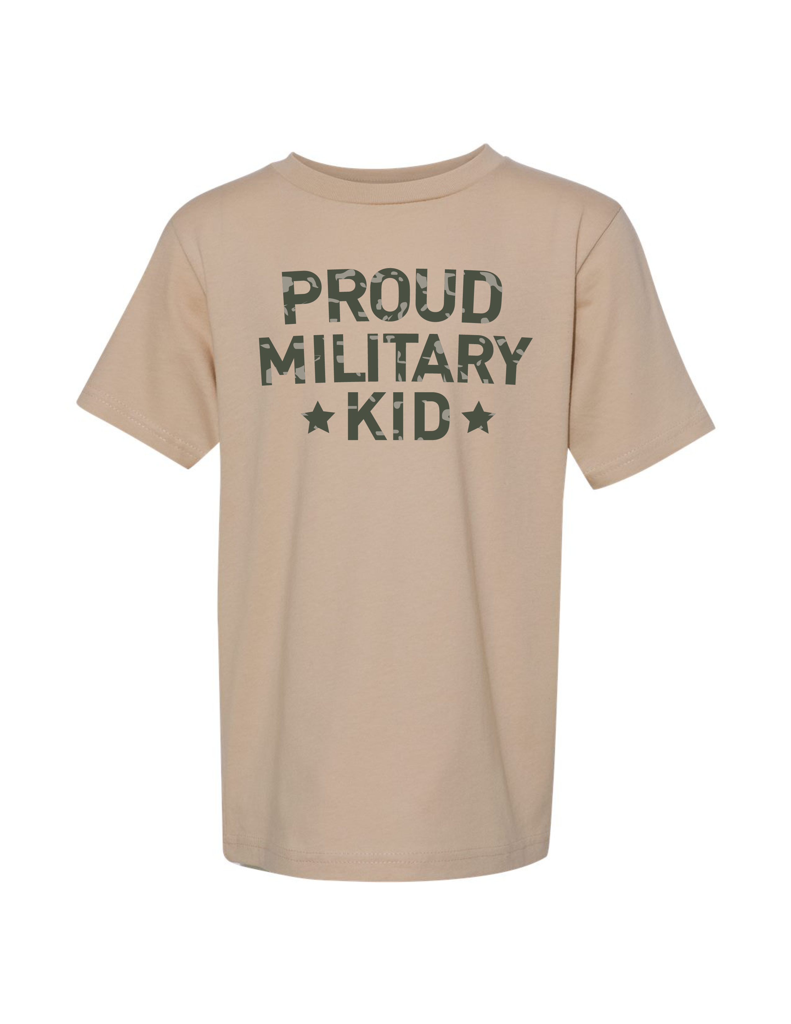 Proud Military Kid T-Shirt (Tan)