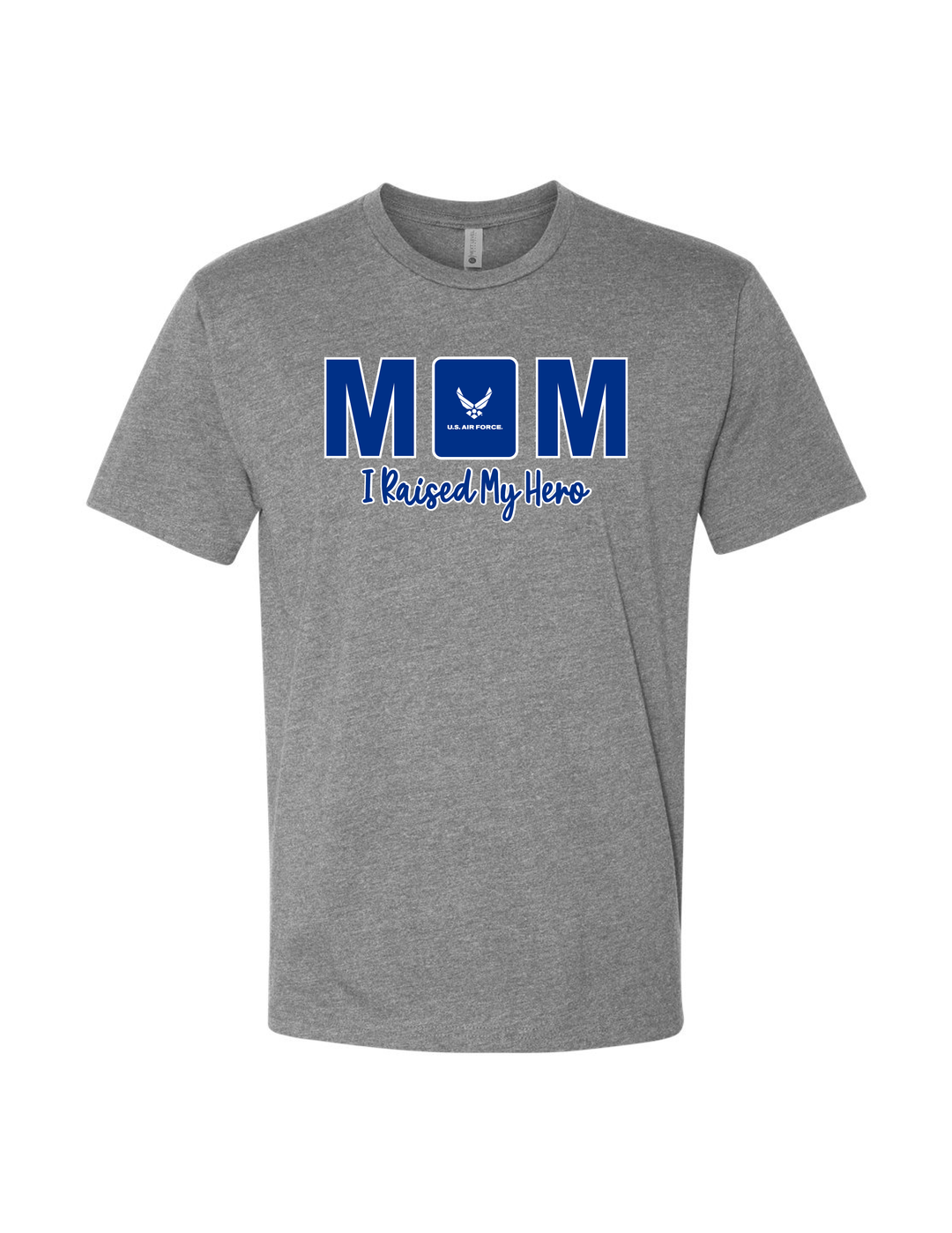 U.S. Air Force Mom Raised My Hero T-Shirt (Dark Heather Gray) | US Air Force T-Shirt