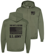 U.S. Army This We'll Defend Hoodie (Military Green)