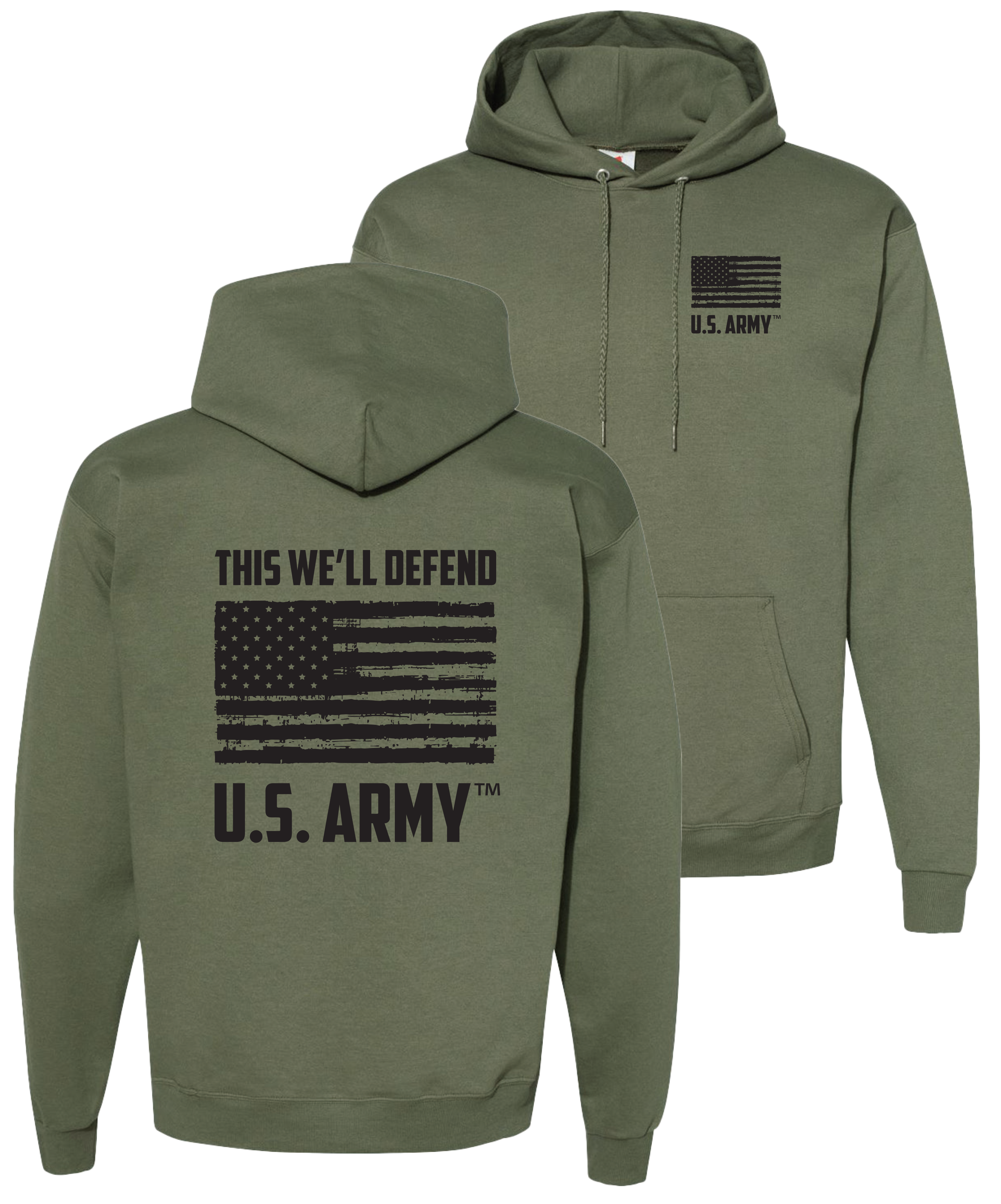 U.S. Army This We'll Defend Hoodie (Military Green)