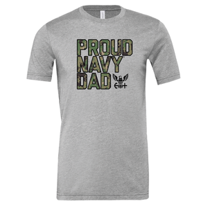 Navy Dad T-Shirt (Athletic Heather)