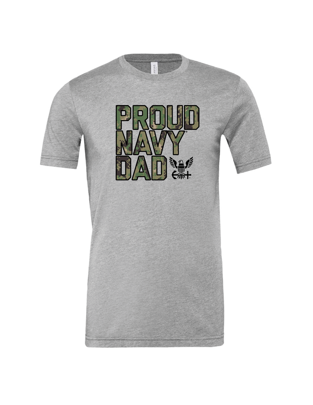 Navy Dad T-Shirt (Athletic Heather)