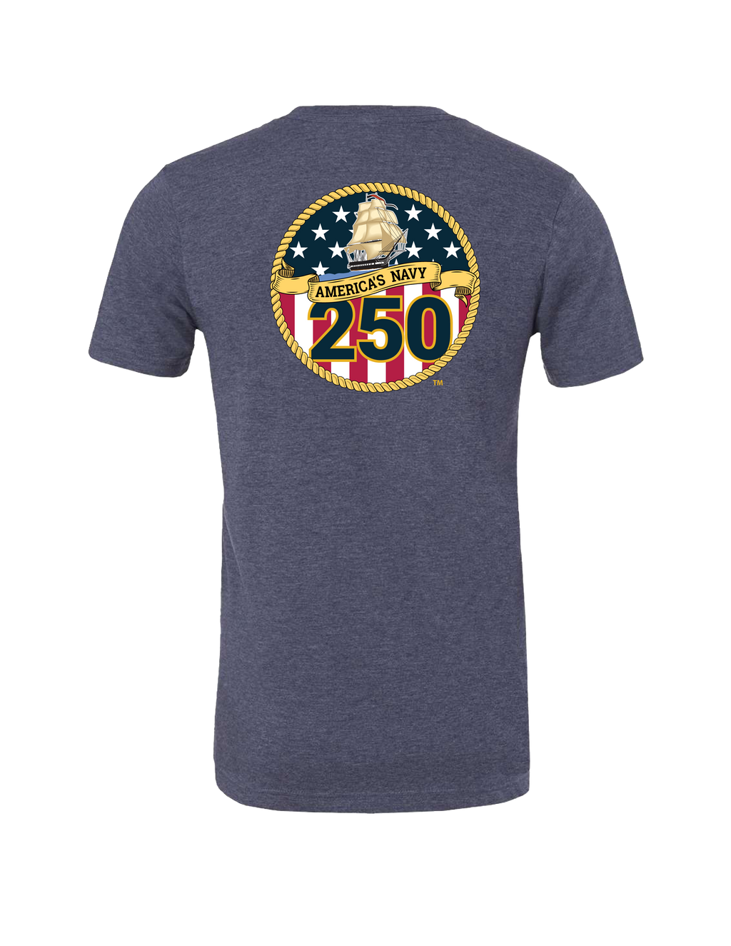 Navy 250th Birthday T-Shirt (Heather Navy)