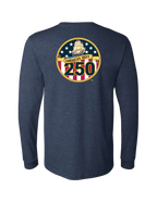 Navy 250th Birthday Long Sleeve T-Shirt (Heather Navy)