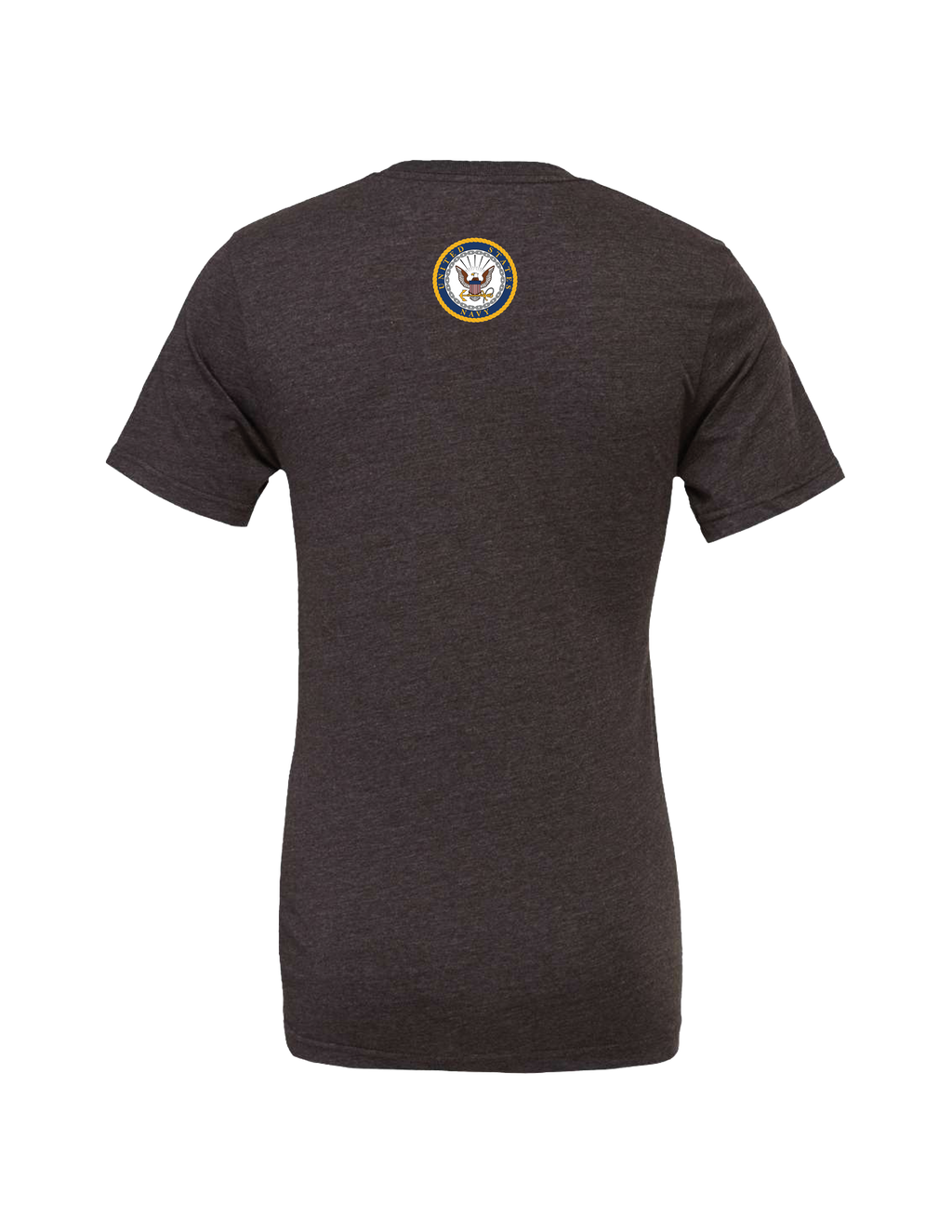 Anchored in Strength Navy design detail printed on premium Bella + Canvas 3001CVC t shirt.