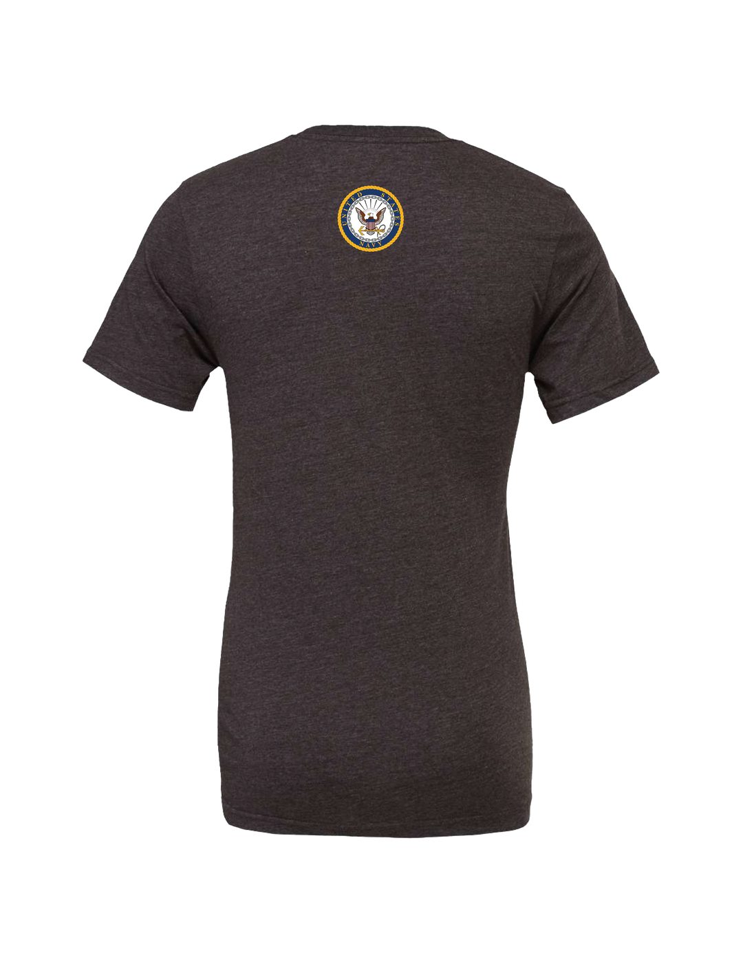 Anchored in Strength Navy design detail printed on premium Bella + Canvas 3001CVC t shirt.