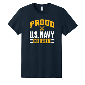 Proud U.S. Navy Cousin T-Shirt (Navy)