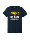 Proud U.S. Navy Grandma T-Shirt (Navy)