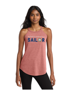 Navy Heart is Anchored Tank (Blush Frost)