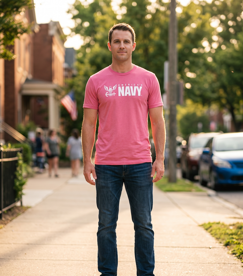 U.S. Navy Logo T-Shirt (Charity Pink)