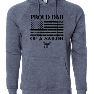 Proud Dad of a Sailor Navy Premium Hoodie (Midnight Navy)