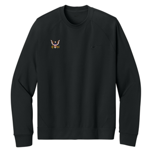 U.S. Navy Embroidered Nike Dri-FIT Primary Crewneck Sweatshirt (Black)