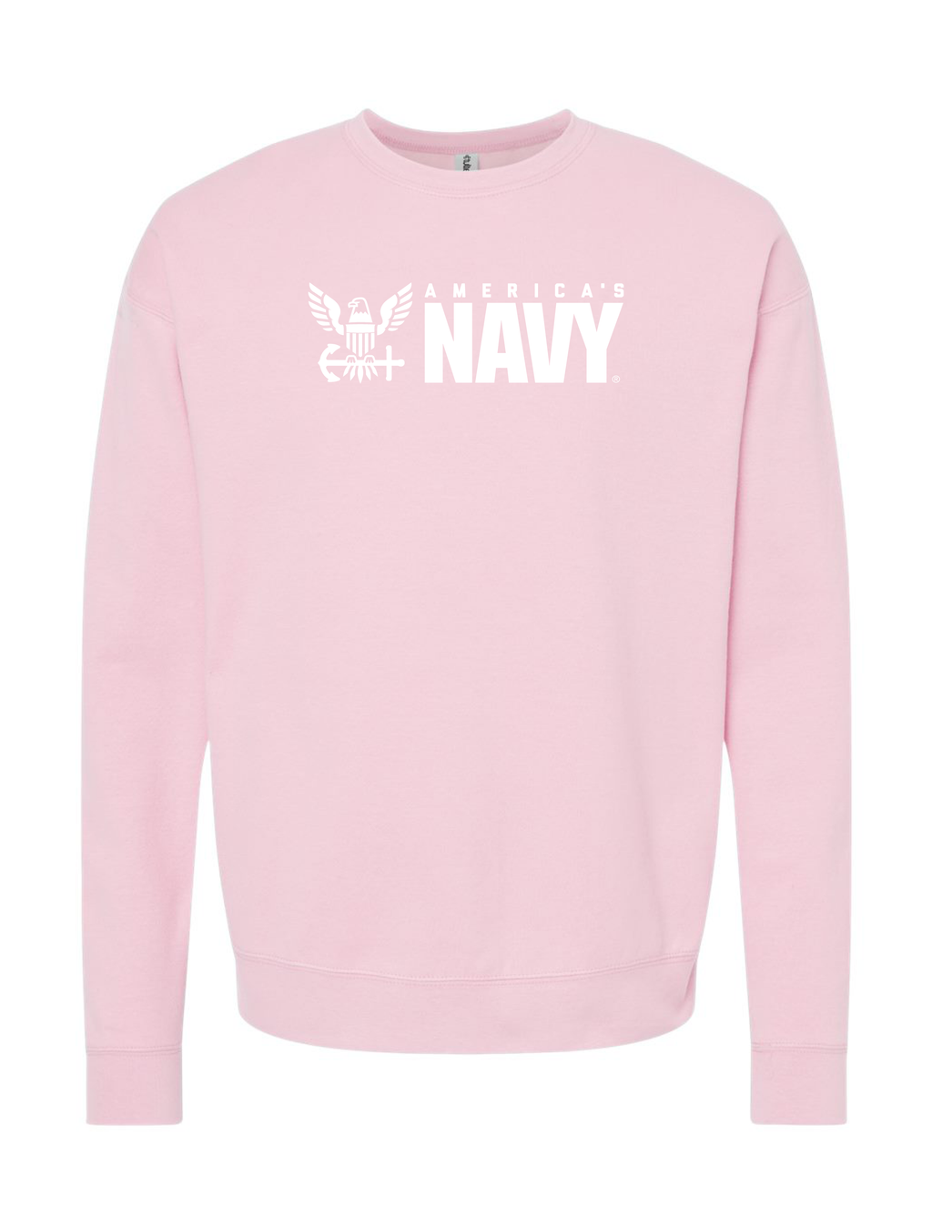 U.S. Navy Fleece Crewneck Sweatshirt (Light Pink)