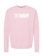 U.S. Navy Fleece Crewneck Sweatshirt (Light Pink)