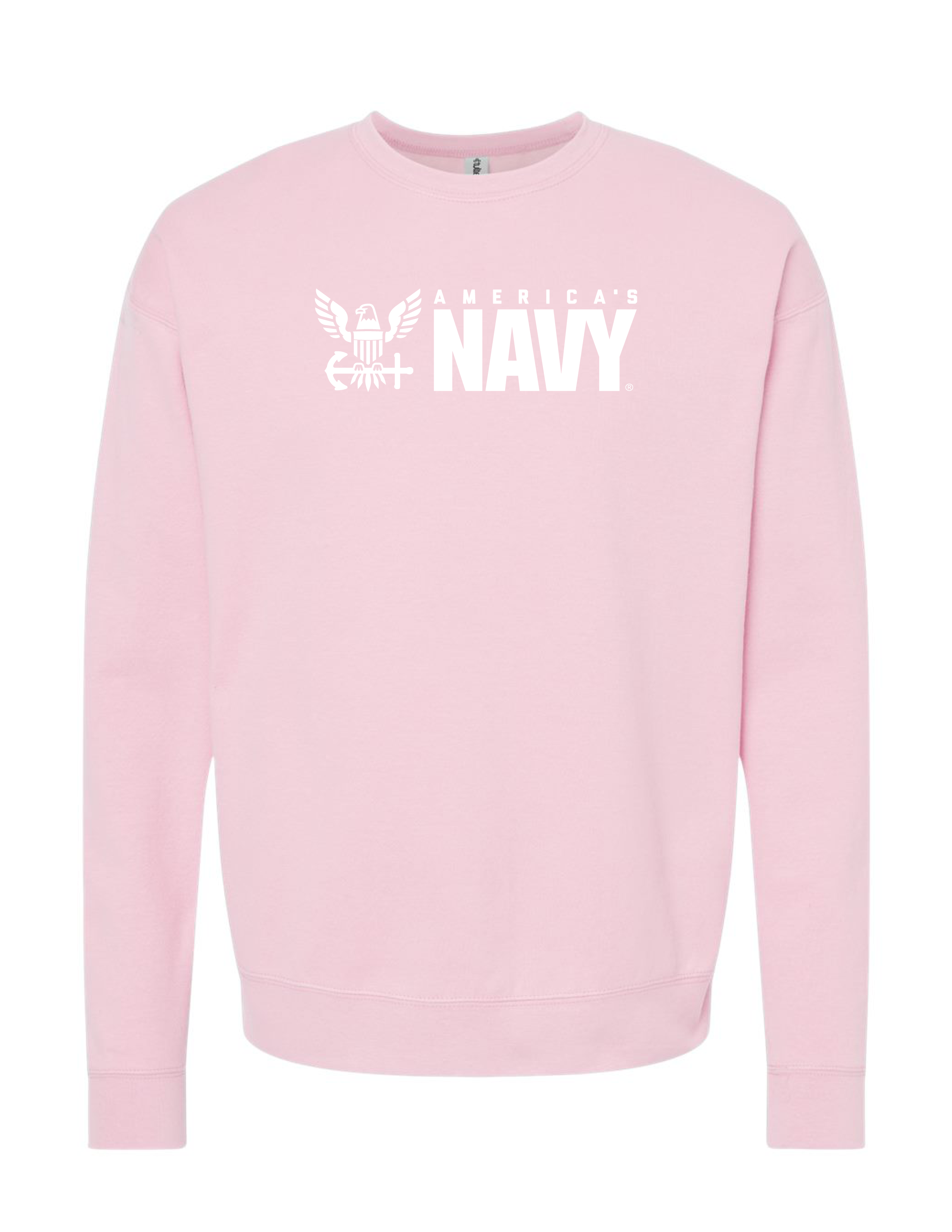 U.S. Navy Fleece Crewneck Sweatshirt (Light Pink)