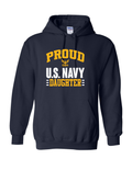 Proud U.S. Navy Daughter Hoodie (Navy)