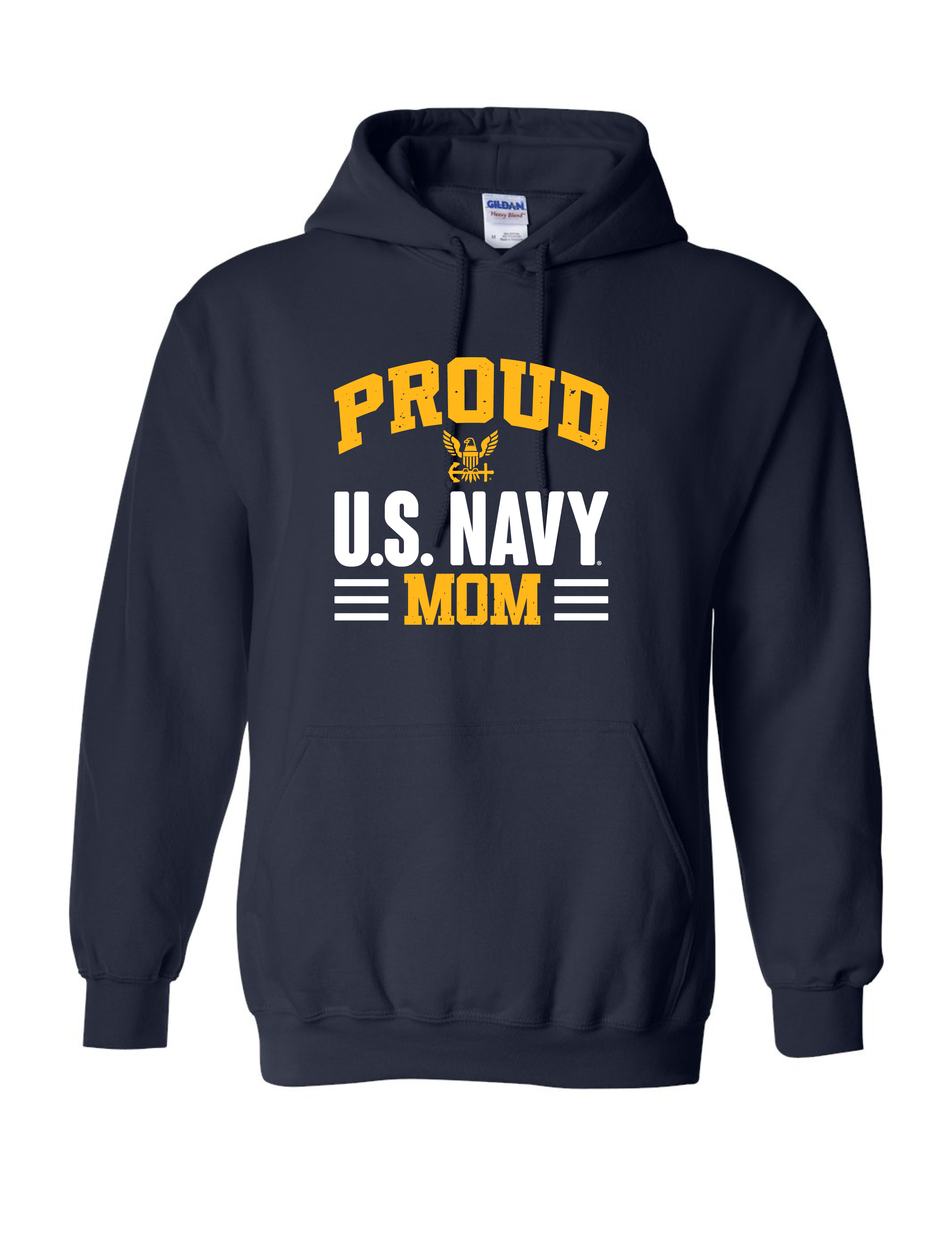 Proud U.S. Navy Mom Hoodie (Navy)