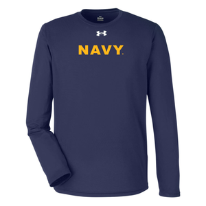 U.S. Navy Long Sleeve Under Armour Performance T-Shirt (Midnight Navy)