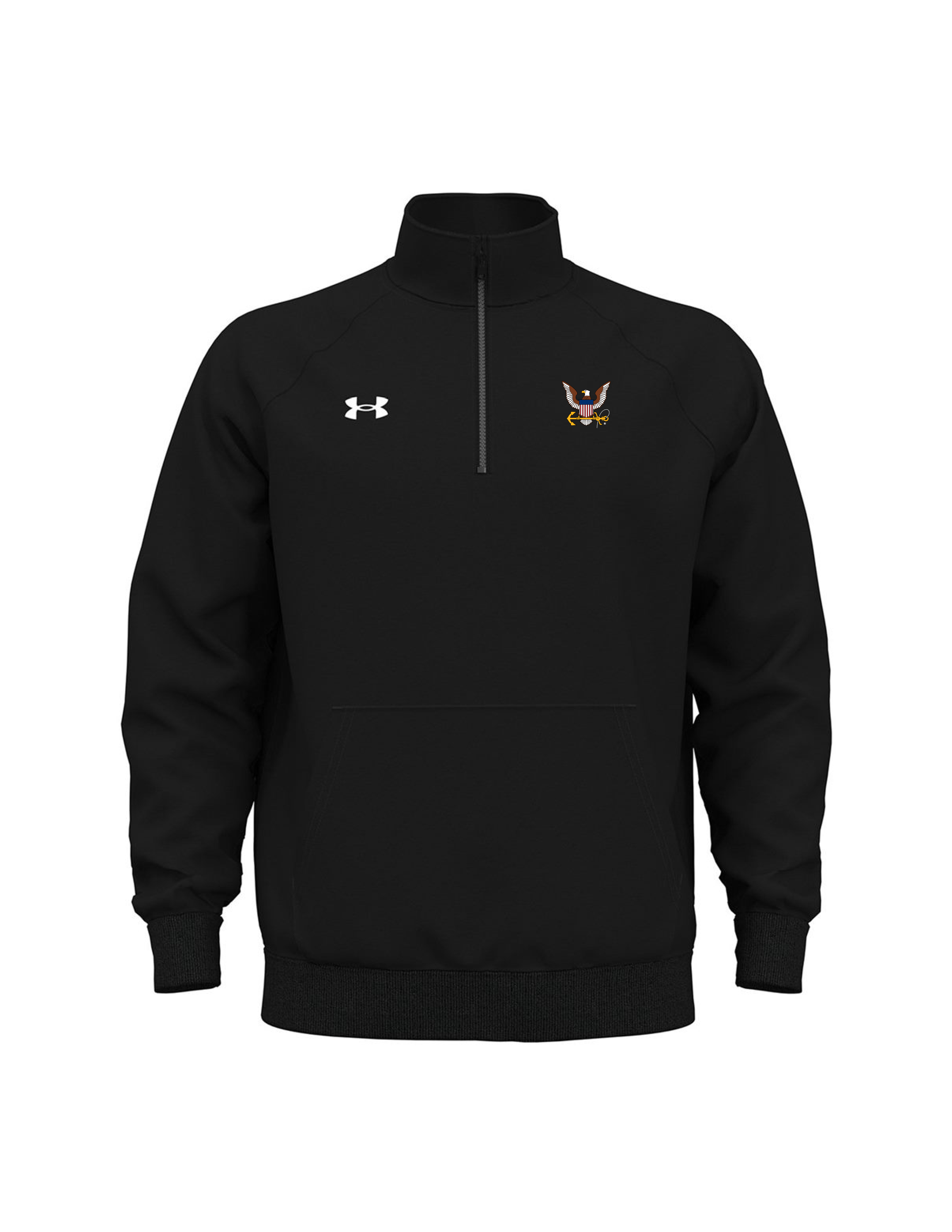 U.S. Navy Under Armour Rival Fleece Quarter-Zip Pullover (Black)