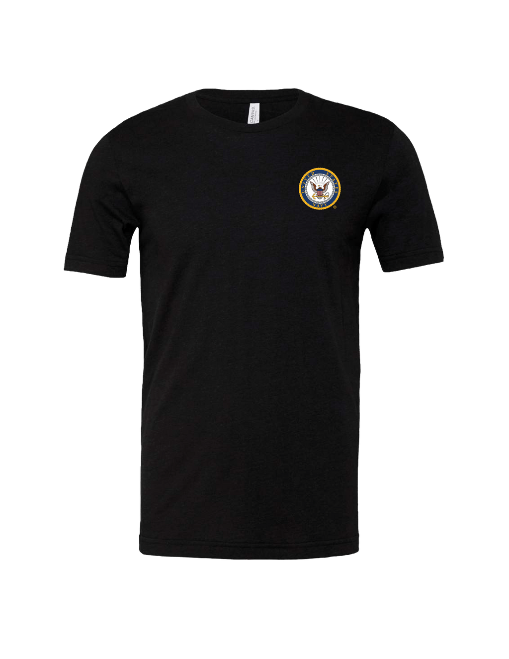Navy Veteran T-Shirt (Black Heather)