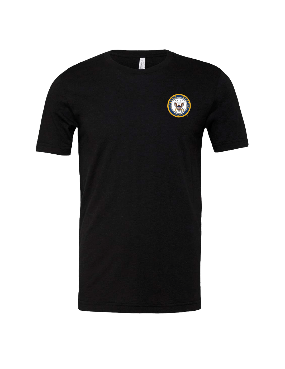 Navy Veteran T-Shirt (Black Heather)
