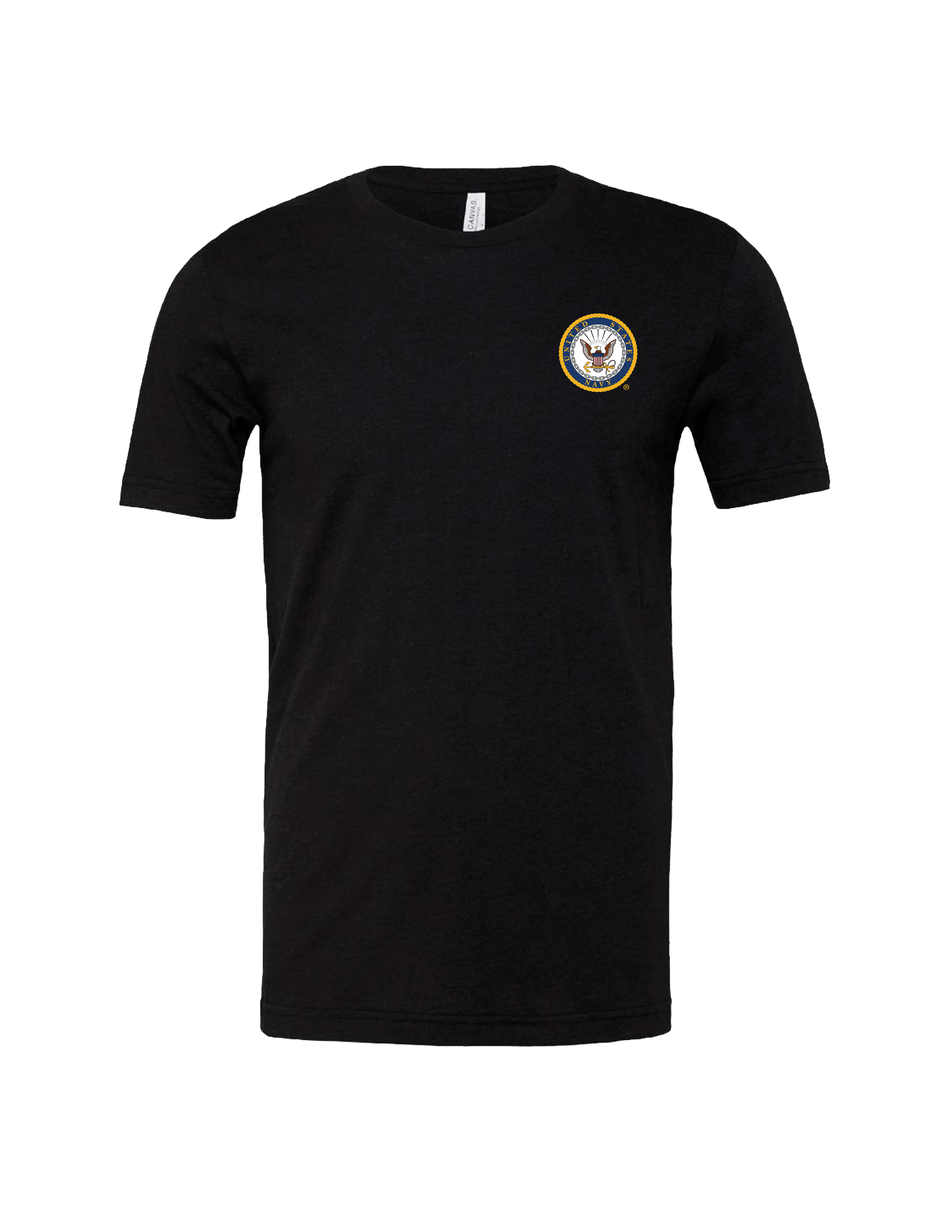 Navy Veteran T-Shirt (Black Heather)