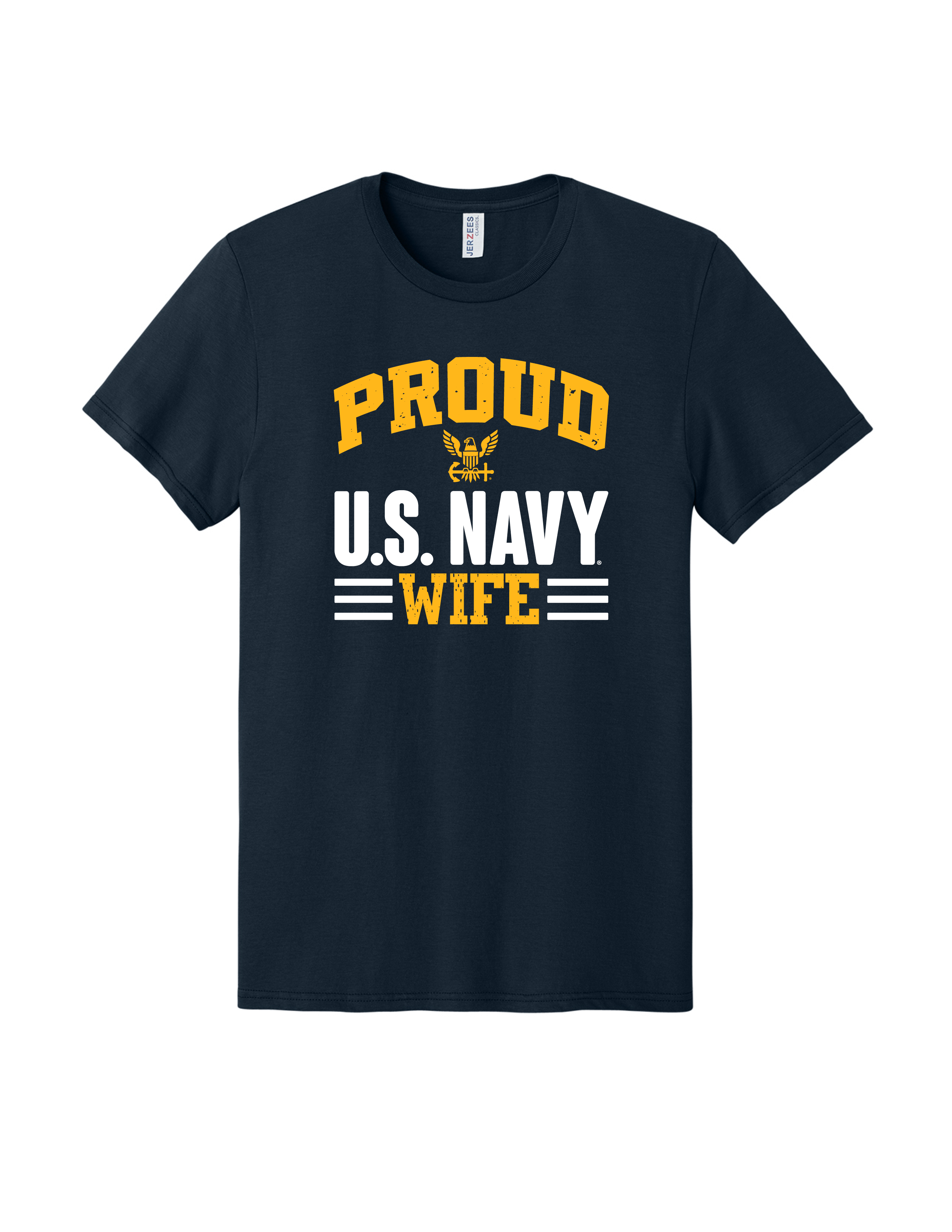Proud U.S. Navy Wife T-Shirt (Navy)