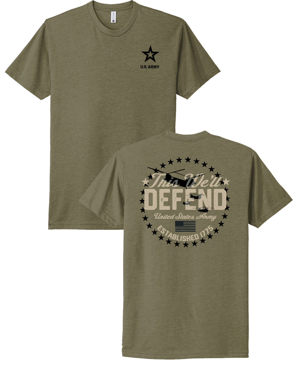 Army T-Shirt This We'll Defend (Military Green)