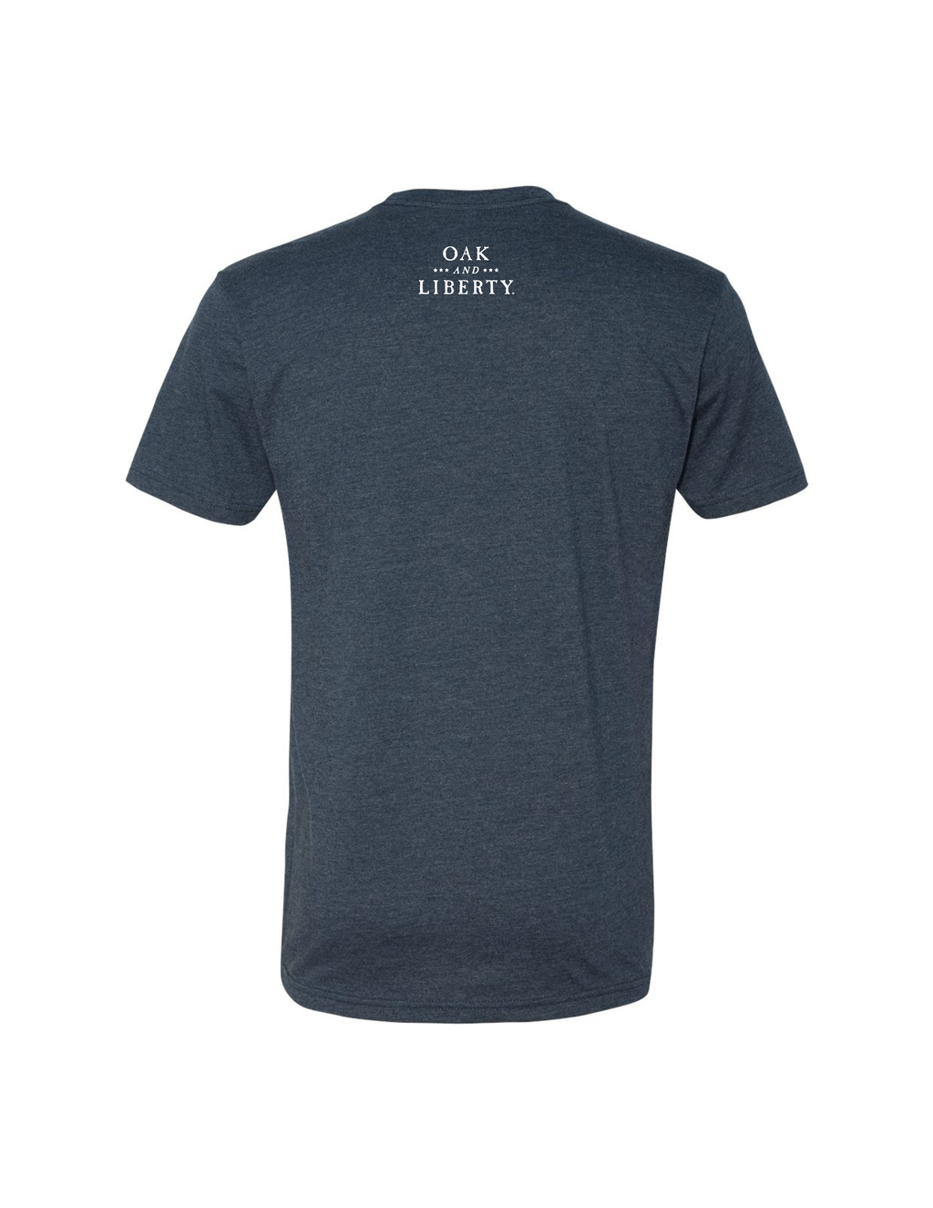 Peace Love USA Tee, Oak and Liberty Patriotic Graphic T-Shirt (Navy)