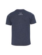 Peace Love USA Youth Tee, Oak and Liberty Patriotic Graphic T-Shirt (Navy)