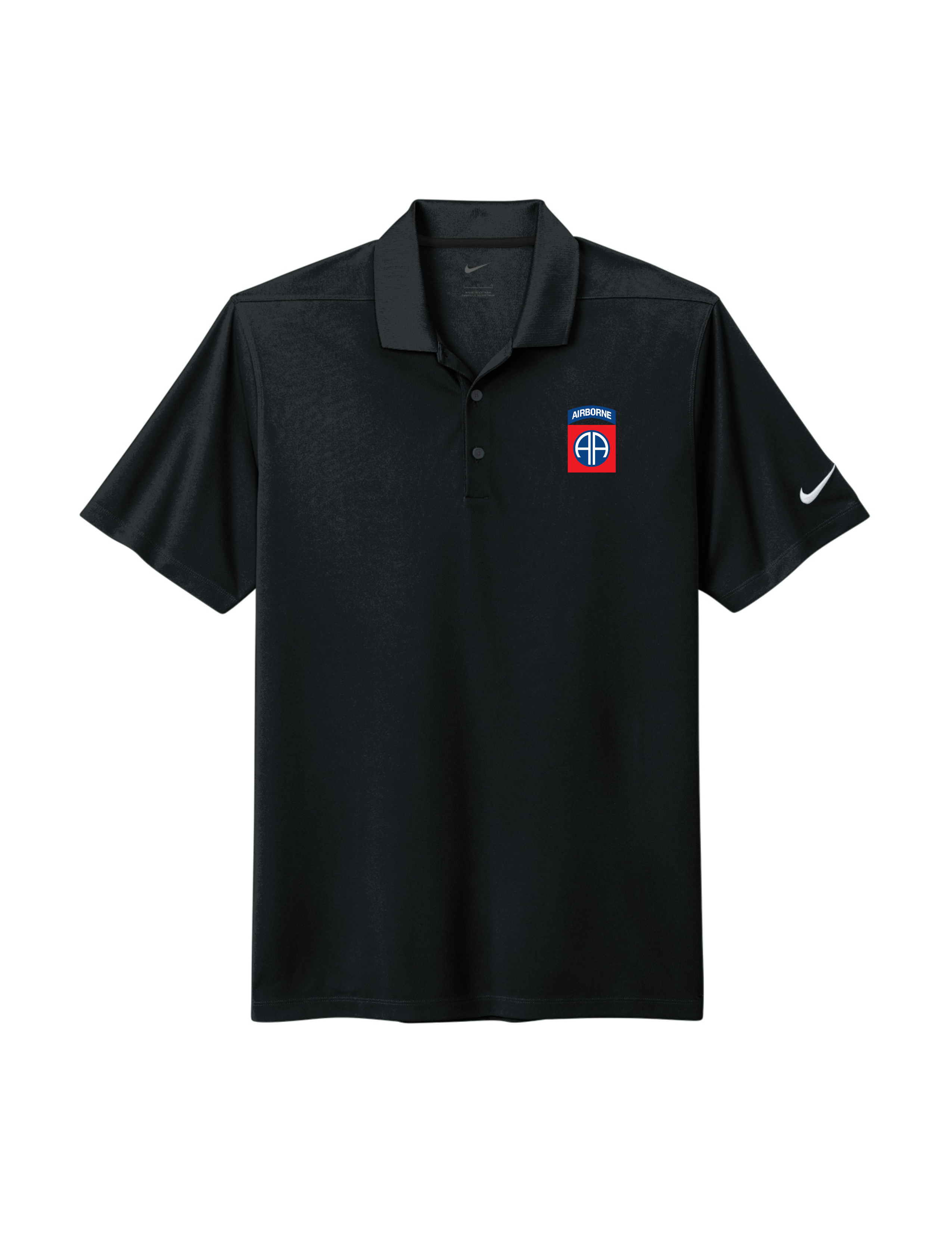 82nd Airborne Nike Polo (Black)